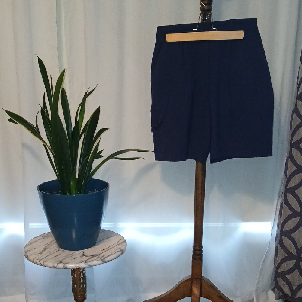 Vintage Navy Blue Bermuda Shorts